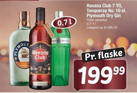 Havana club 7 yo, tanqueray no. 10 el. plymouth dry gin tilbud hos ...