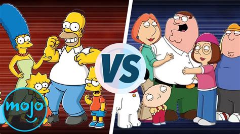 The Simpsons vs Family Guy | Family guy, The simpsons, Cartoon crossovers