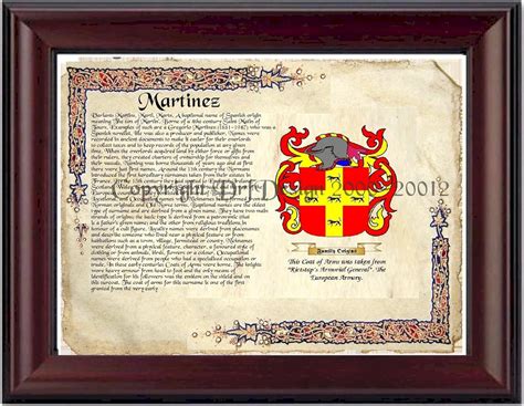 Amazon.com: Martinez Coat of Arms/ Family Crest on Fine Paper and Family History: Picture ...