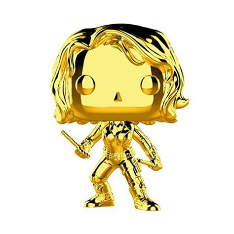 Funko pop! marvel: marvel studios 10 - black widow (chrome gold ...