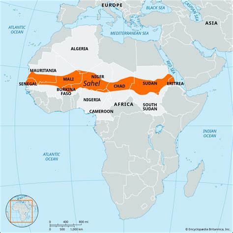 Sahel Desert World Map