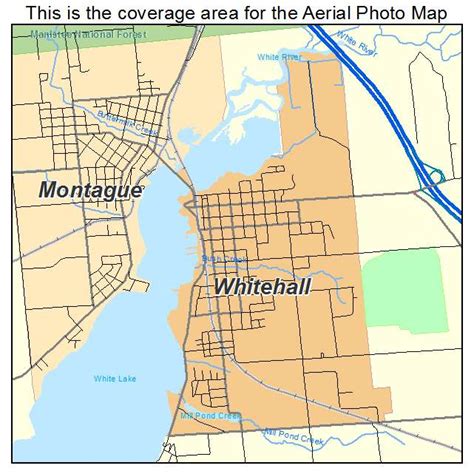 Aerial Photography Map of Whitehall, MI Michigan