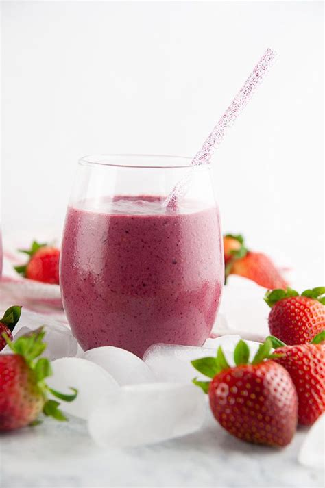 Cherry Berry Smoothies | Recipe | Easy morning smoothies, Berry smoothie, Strawberry smoothie