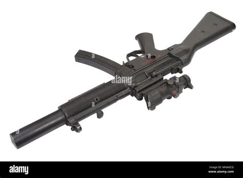 submachine gun MP5 with silencer isolated Stock Photo - Alamy