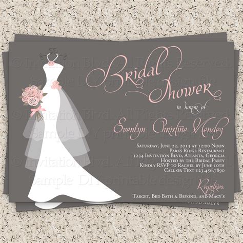 Free Electronic Bridal Shower Invitations