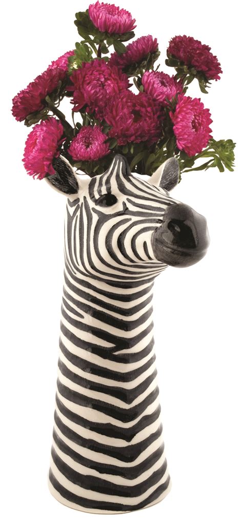 Zebra Flower Vase Large - Midas Arts