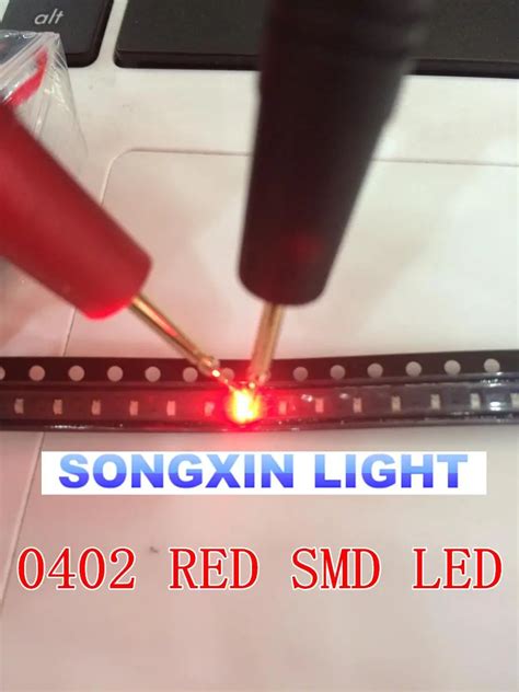 100PCS 0402 Led Surface Mount free Shipping 0402 Red Smd/smt Led Super ...