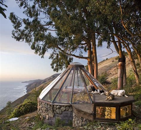 Glass Domed Greenhouse Hut in Big Sur, California by Mickey Muennig - Homeli