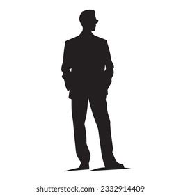 Business Person Silhouette Vector Illustration Stock Vector (Royalty ...