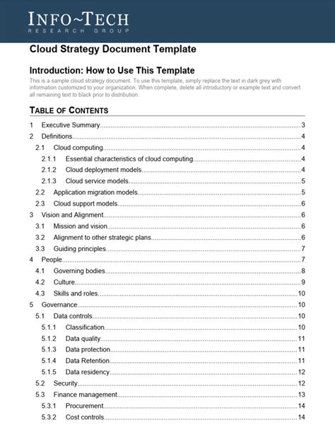 Cloud Strategy Document Template | Download Free PDF | Cloud Computing ...