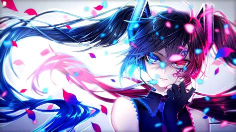 Red-blue eyes Hatsune Miku - anime live wallpaper [DOWNLOAD FREE] #1623