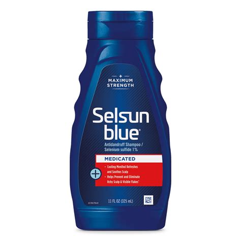 Selsun Blue Maximum Strength Medicated Anti-Dandruff Shampoo with Menthol for Itchy, Dry Scalp ...