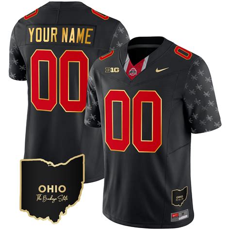 Ohio State Buckeyes 2023 Alternate Gold Custom Jersey – Stitched ...