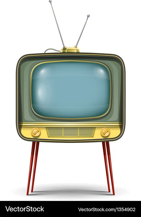 Retro tv set Royalty Free Vector Image - VectorStock