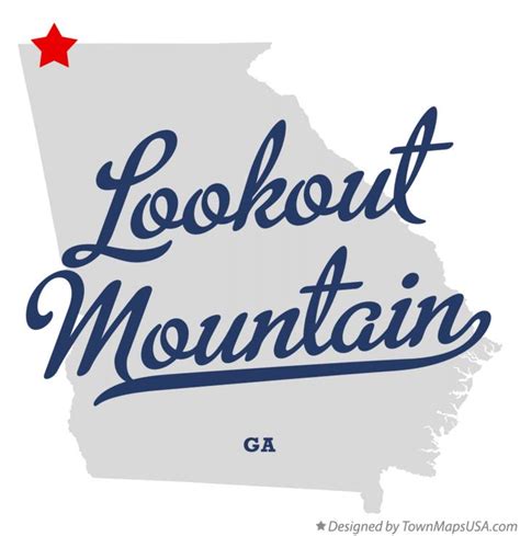 Map of Lookout Mountain, GA, Georgia