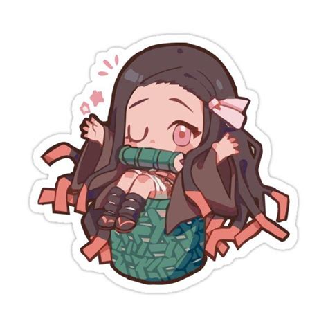 'Chibi Nezuko' Sticker by MangaChibi in 2021 | Chibi, Anime chibi, Cute anime character