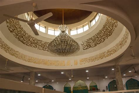 Masjid at-Taqwa Mosque. Interior.Miri City, Borneo, Sarawak, Malaysia Stock Photo - Image of ...