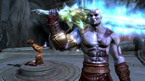 Imagen - Kratos con la Espada del Olimpo dando la espalda a una estatua de Pandora.jpg | God of ...