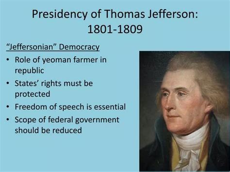 PPT - Presidency of Thomas Jefferson: 1801-1809 PowerPoint Presentation ...