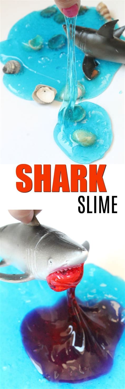 DIY Shark Slime Perfect Activity For Shark Week | Slime for kids, Diy kid activities, Diy slime