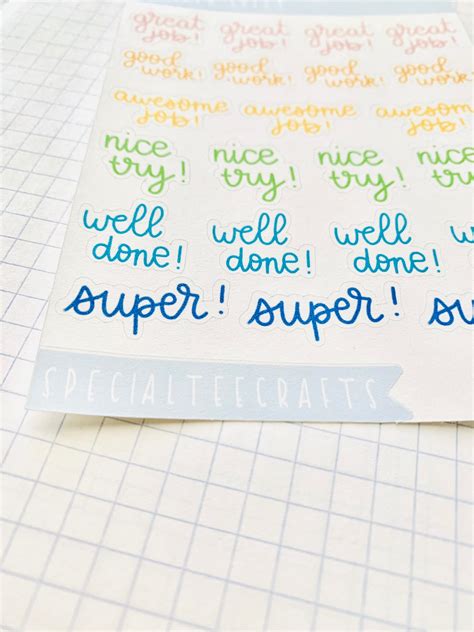 Encouraging Stickers Motivational Stickers Teacher Stickers Cute ...