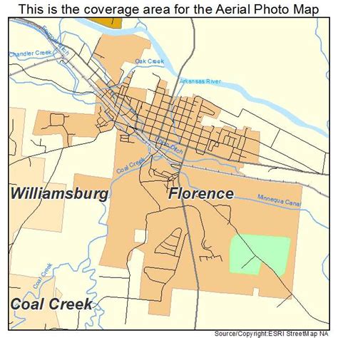 Aerial Photography Map of Florence, CO Colorado