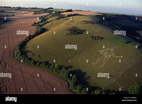 Aerial view of Cerne Abbas giant, Dorset, England, Europe Stock Photo - Alamy