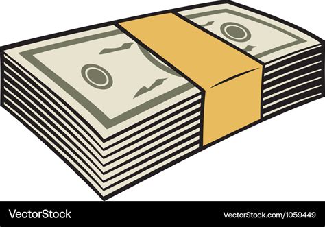 Stack of money Royalty Free Vector Image - VectorStock