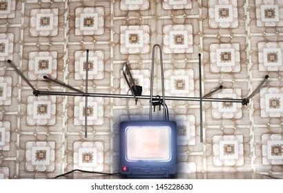 Old Fashioned Tv Set Antenna Wallpaper Stock Photo 145228630 | Shutterstock