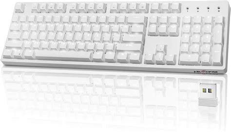 Velocifire VM02WS White Wireless Mechanical Keyboard - Keybumps