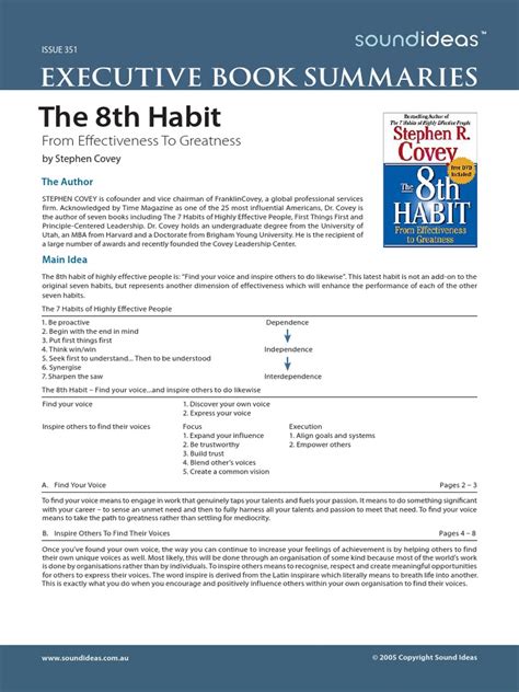 THE 8TH HABIT - STEPHEN COVEY.pdf | Conscience | Empowerment