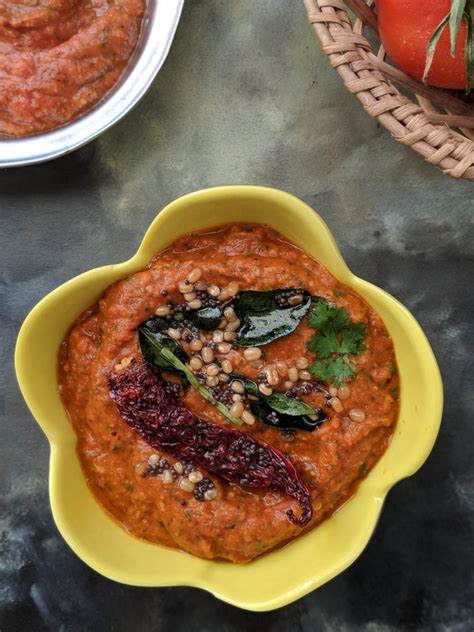 Tomato Chutney for Idli & Dosa | Homemade Spicy South Indian tomato chutney