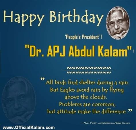 Dr. A.P.J. Abdul Kalam Birthday Wishes Images | Official Kalam