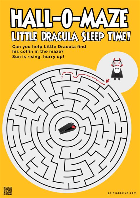 halloween printable maze game for kids Template | PosterMyWall