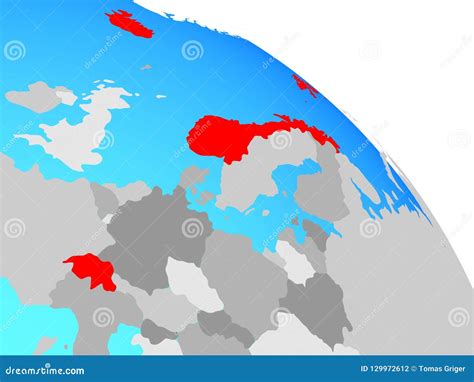 EFTA countries on globe stock illustration. Illustration of switzerland ...