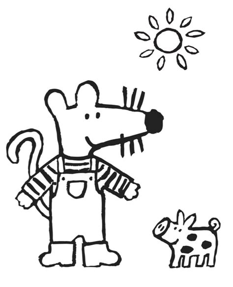 Maisy Goes To Preschool Coloring Pages