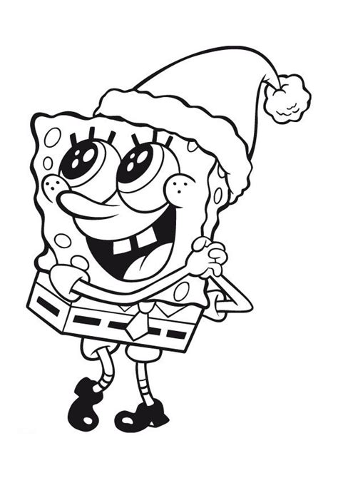 Spongebob and Patrick Christmas Coloring Pages