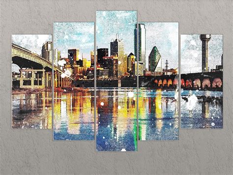 Dallas Canvas Print Dallas Skyline Dallas Wall Art - Etsy