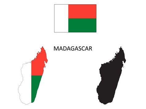 madagascar flag and map illustration vector 21222928 Vector Art at Vecteezy