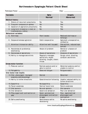 Doss Swallowing Scale PDF: Complete with ease | airSlate SignNow