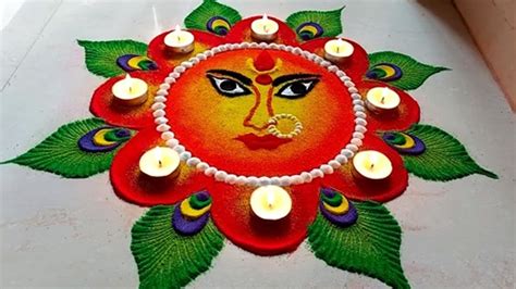 33 Easy Dussehra Rangoli Ideas with flowers • India Gardening