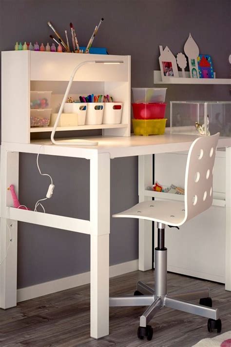 PÅHL Desk with add-on unit, white, 503/8x227/8" - IKEA | Kids room desk, Ikea kids desk ...