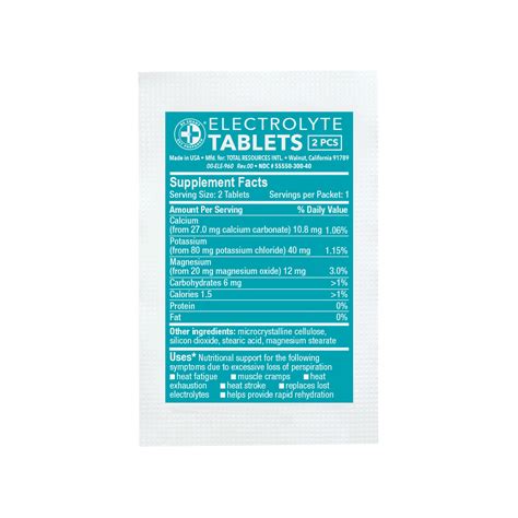 Refill - Electrolyte Tablets [20 pcs] - First Aid Plus More