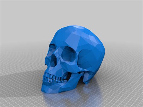 Free STL file Skull - Low Poly Model・3D printable design to download・Cults