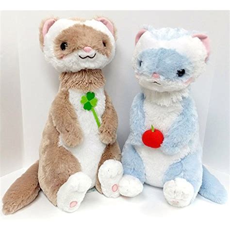 AMUSE Ferret Plush Animal 19" - Mori No Feru Stuffed Animal (Brown Ferret with a Four-Leaf ...