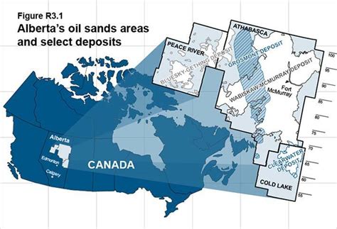 Alberta's Peace River, Athabasca and Cold Lake oil sands areas ...