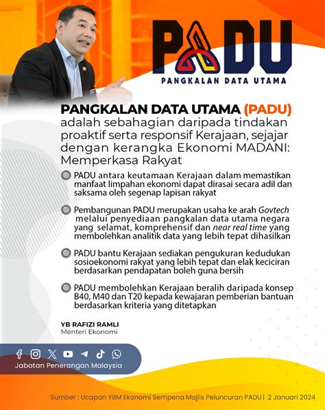 PELUNCURAN PANGKALAN DATA UTAMA (PADU) – Portal Rasmi Jabatan ...