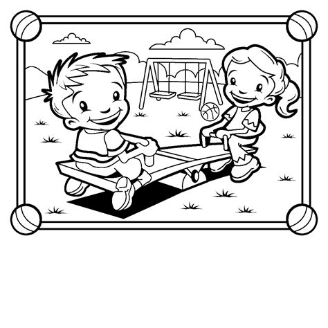 Kids Playing Outside Coloring Pages at GetColorings.com | Free printable colorings pages to ...