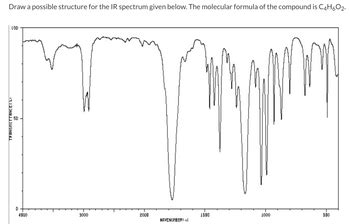 Answered: Draw a possible structure for the IR… | bartleby