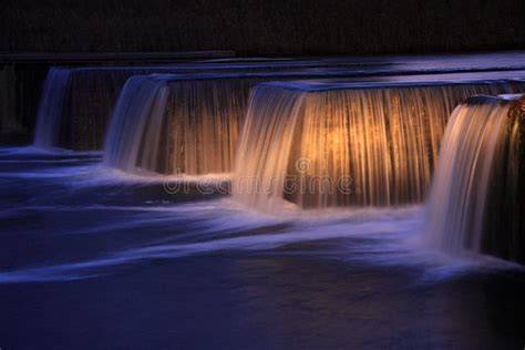 Night waterfall stock photo. Image of visible, light, like - 7730648